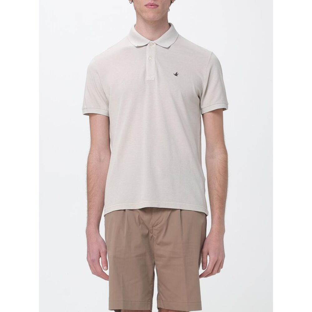 Brooksfield Men Basic Cotton Polo Shirt With Logo Brooksfield
